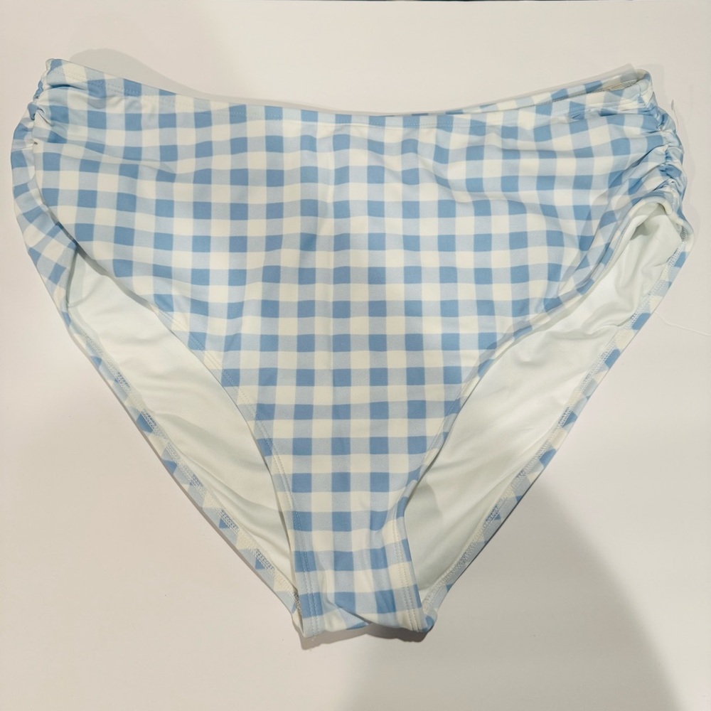 FOREVER21 High-waist Swimwear Light Blue White Bottom Size 3X - Picture 7 of 15